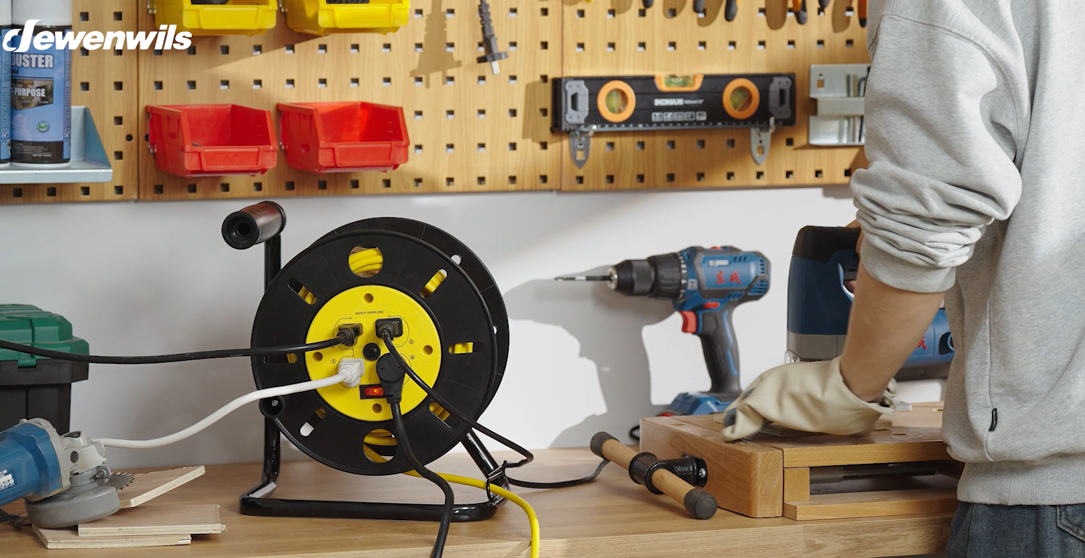 Amazon.com: DEWENWILS Extension Cord Storage Reel with 4-Grounded